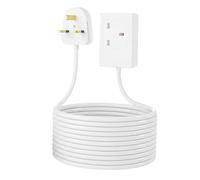 Extension Lead 10m Single Socket, 13A Heavy Duty Extension Cable UK 3 Pin Plug, BS1363 Approved, Indoor Outdoor Power Lead for Garden Tools, Lawnmower, Workshop
