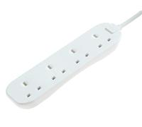 Extension Lead 240 Volt 4 Gang 13 Amp White 5 Metre by Masterplug - BFG5-MP