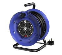 Extension Lead 30m Heavy Duty Cable Reel, 4 Socket Cord Reel UK Plug Socket with Thermal Cut-Out Protection 13A Fused Plug