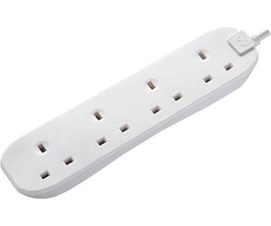 Extension Lead Masterplug 4-Socket Surge Protected Wall Mount Cable 5m