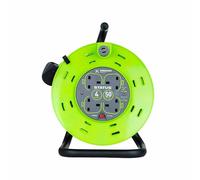Extension Lead Reel 4 Way 5M 15M 20M 25M 50M Cable Socket Heavy Duty 13A Status