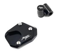 Extension Pad Kickstand For Africa Twin XRV750 RD07 XRV 750 Motorcycle CNC Support Extension Plate Kickstand Side Stand Pad Tire Valve Cap XRV750