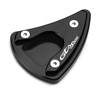 Extension Pad Motorcycle CNC Kickstand Foot Side Stand Enlarge Extension Pad Support Plate For VESPA GTS300 Super Sport GTV300(Black)