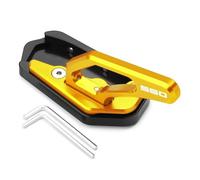 Extension Pad Motorcycle CNC Kickstand Foot Side Stand Extension Pad Support Plate Enlarger Plate Anti-skid For KYMCO AK550 2017-2025(Gold)