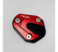 Extension Pad Motorcycle CNC Kickstand Side Stand Extension Enlarger Plate Pad For Rebel 250 500 300 CMX300 CMX500 2017-2025(RED)