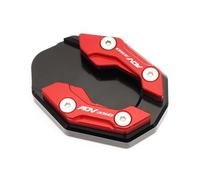 Extension Pad Motorcycle CNC Side Stand Enlarge Plate Auxiliary Bracket Extension For ADV150 ADV350 2020-2024 Anti-skid Base(RED)