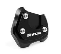 Extension Pad Motorcycle Kickstand Extension Foot Side Stand Enlarger Support Plate Pad For Rebel CMX300 CMX500 All Years(BLACK 2)