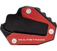 Extension Pad Motorcycle Kickstand Pad For Ducati Multistrada 1200 Enduro S 1260 Pikes Peak D/Air Grand Tour 950 950S V4 Rally Sport(RED)