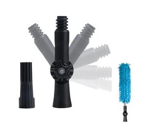Extension Pole Angle Adapter - Rotatable Hinge Tip with 1/4" Anti-Wobble Thread | Universal Adjustable for Gutter Cleaning Tools, Window Cleaner Brush, Paint Roller | Dusting Pole Accessory