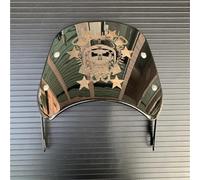 Extension Spoiler Motorcycle 5"-7" HeadlightWind Deflector Windscreen Universal For Harley Fit For Honda Fit ForYamaha Instrument Visor(Black Skull)