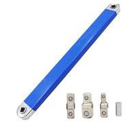 Extension Wrench, Offset Extension Wrench, 15.4" Long Stainless Steel with 4 Different Square Drive Adapters Dual Functional for Small Place, Set