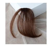 Extensions Clip in Bangs, Thin Natural Fake Fringes Hairpiece Front on Air Straight Fringe Bang Hair Extensions Pieces for Women for Daily Wear(Light brown)
