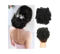 Extensions Short Messy Bun Hair Piece Curly Dish Hair Bun Extension Combs Clip in Ponytail Scrunchies for Women(1)