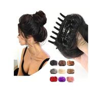 Extensions Synthetic Curly Hair Bun Extensions Mini Claw Clip Messy Cat Ears Hair Chignons Hairpieces for Women(171)