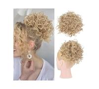 Extensions Synthetic Messy Bun Hair Piece Short Elastic Drawstring Hair Buns Clip in Curly Ponytail Hairpiece for Women(18H22)