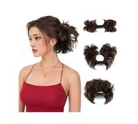 Extensions Synthetic Messy Bun Hair Piece Short Natural Straight Side Comb Clip in Ponytail Extension for Women(6)