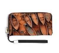 Extensive Dead Ship RFID Blocking Wallet for Women,Clutch With Change Pocket, Wristlet Wrist Strap with Card Slots