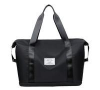 EXTENSIVE TRAVEL BAG: Sports bag with large capacity and separation of wet and dry carry bags, expandable with a large capacity, manual luggage bag | Training bags s, Black, Consulte la descripción