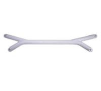 Exterior Accessories - Aluminum Front Brace Bar Compatible with 2015-2021 WRX STI White Painting Aesthetic