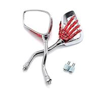 Exterior Accessory Motorcycle Rearview Mirror Oval Rearview Mirror 8mm 10mm For NC700X CB400 CB500X CB650F CB1000R PCX125 PCX150(Rosso)