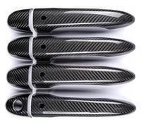 Exterior Car Door Handle for Ghibli for Quattroporte for Levante LHD Car Styling 8pcs Real Carbon Fiber Auto Outer Door Handle Cover(4 Dr with Sensor)