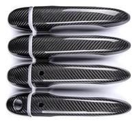 Exterior Car Door Handle for Ghibli for Quattroporte for Levante LHD Car Styling 8pcs Real Carbon Fiber Auto Outer Door Handle Cover(Front Dr with Sensor)