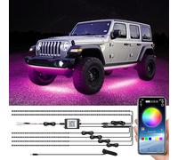 Exterior Car Underglow LED Strip Lights, Universal RGB Neon Accent Lights with Music Mode, Multicolor Waterproof Underbody Led Strip Lights Kit (RGB-2x59inch+4x20inch)