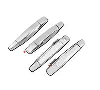 Exterior Chrome Door Handle 4Pcs Front Rear Driver & Passenger Side | for 2007-2013 Chevy Silverado Suburban Tahoe Avalanche, GMC Sierra Yukon, Cadillac Escalade | Replaces# 22738721, 22738722