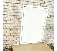 Exterior Crawl Space Access Door with Lock, Wall Celling Floor Soundproof Access Panel Hinged, Aluminum Frame Plumbing Cables Hole Cover Plate(12x38in(30x96cm))