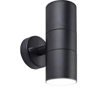 Exterior Decorative Up and Down Fixed Wall Light, Black, GU10, IP54 Rated LEX...