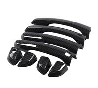 Exterior Door Handle for Changan CS35 Plus 2018, Front Rear Outer Door Handle Covers Trim Exterior Styling Accessories,Single Hole Dual Intelligent-Carbon Fiber