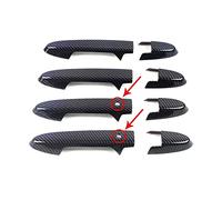 Exterior Door Handle For Fit for Jazz GK5 GP5 2014-2020 Carbon for fiber/for Chrome Exterior Car Door Handle Cover Trim Protection Decor ABS 8Pcs(Carbon with Holes)
