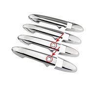 Exterior Door Handle For Fit for Jazz GK5 GP5 2014-2020 Carbon for fiber/for Chrome Exterior Car Door Handle Cover Trim Protection Decor ABS 8Pcs(Chrome with Holes)