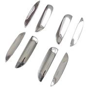 Exterior Door Handles Car Left Exterior Door Handle for Jazz MK3 2008-2013 Carbon Fiber for Chrome Cup Bowl(Silver Handle-Bowl)