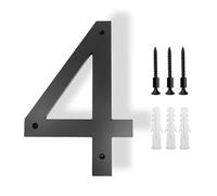 Exterior House Numbers Outdoor Letters Digital 20-30cm 0-9 Apartment Door Number Address Signs On The(Number-4,25cm (10 inches))