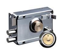 Exterior Iron Door Locks Security Lock Multiple Insurance Lock Wood Gate Lock Hardware Household Indoor Dormitory 1Pcs(Right Open)