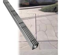 Exterior Linear Drain Trench Slim Drainage Channel with Removable Grates