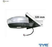 TYC Europe B.V. Outside Mirror 310-0123 for Ford S-MAX (Q4WA/SEWA/QYWA/KLWA/TYWA)