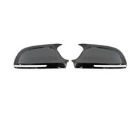 Exterior Mirror Cap For A3 8P For A4 For A5 B8 2008 2009 Bright Black/Carbon Fiber Pattern Wing Mirror Housing Cap(Bright black)