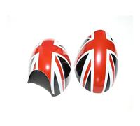 Exterior Mirror For Mini for Cooper S for Hatchback Convertible R50 R52 R53 The Black Flag Rear View Mirror Covers Decoration Car Accessories(Black Jack,Right Hand Drive)