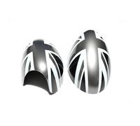 Exterior Mirror For Mini for Cooper S for Hatchback Convertible R50 R52 R53 The Black Flag Rear View Mirror Covers Decoration Car Accessories(Grey Jack,Right Hand Drive)