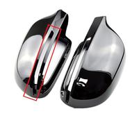 Exterior Mirror Housing For A4 For B8 For A6 For C6 For A5 For 8T For Q3 For A3 For 8P Real Carbon Fiber Mirror Cover Rearview Side Mirror Caps(Bright black-B8)