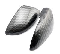Exterior Mirror Housing For Golf 6 For Golf 6 R For MK6 2PCS Side Car Mirror Covers Caps Pair Wing RearView Mirror Case Cover Trim Cap Black Mirror Covers Cap(Carbon fiber pattern)