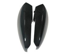 Exterior Mirror Housing LHD Pair Side Wing Mirror Covers Caps Carbon Look Replace Black For A3 S3 8Y RS3 2020 2021 2022(Black with holes)