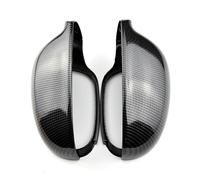 Exterior Mirror Shell Compatible With VW For Golf 5 MK5 2003 2004 2005 2006 2007 2008 2PC Black Side For Wing Rear View Mirror Cover Replacement Caps Shell(Black Carbon)