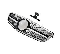 Exterior Part Front Inlet Grille Racing Hood Grill For Benz For C W204 C43 2007-2014 C180 C200 C220 C250 C300 For AMG Style Kit Car Front Grill(Full Silvery)