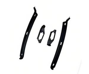 Exterior Seal Maintenance Set, Lower Bumper Trim Replacement with 4 Black Polymer Pieces, Slot Position Structure for W202 Lower Bumper Seal Trim Replacement Molded Polymer Mount Slot Section Repair
