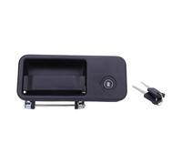 Exterior Truck Door Handle with Integrated Pull Lever, Left | Black ABS Exterior Assembly, Integrated Cylinder and Spring-Loaded Linkage, Built for Truck Door Handle Replacement