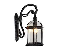 Exterior Wall Light Fixtures Retro Victoria Outside Aluminum LED Wall Lights V-intage Industrial Waterproof Clear Glass Lantern Wall Lamp,Minimalist Style