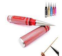 Exteriorm Multipurpose Manual Hole Punch, DIY Punchs Polishing Grinder Tool, Steel Metal Universal 0-14mm Hole Puncher Reamer, for Leather, Crafts, Metal, Plastic (Red)